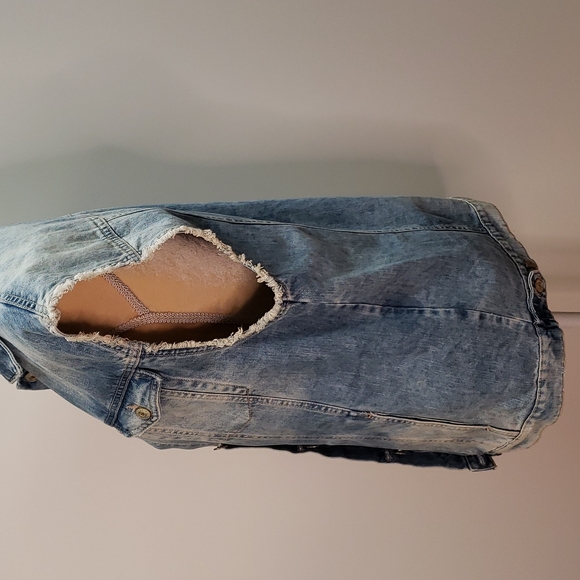 Zara size small  denim  Vest. F8 - Picture 3 of 9